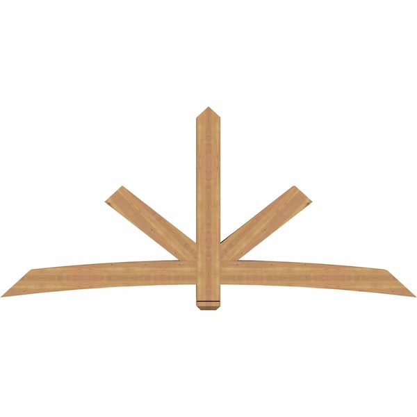 Ekena Millwork Alberta Smooth Timber Gable Bracket, Western Red Cedar, 96"W x 44"H x 5 1/2"D x 5 1/2"F, 11/12 Pitch GBW096X44X0606ALB00SWR - main